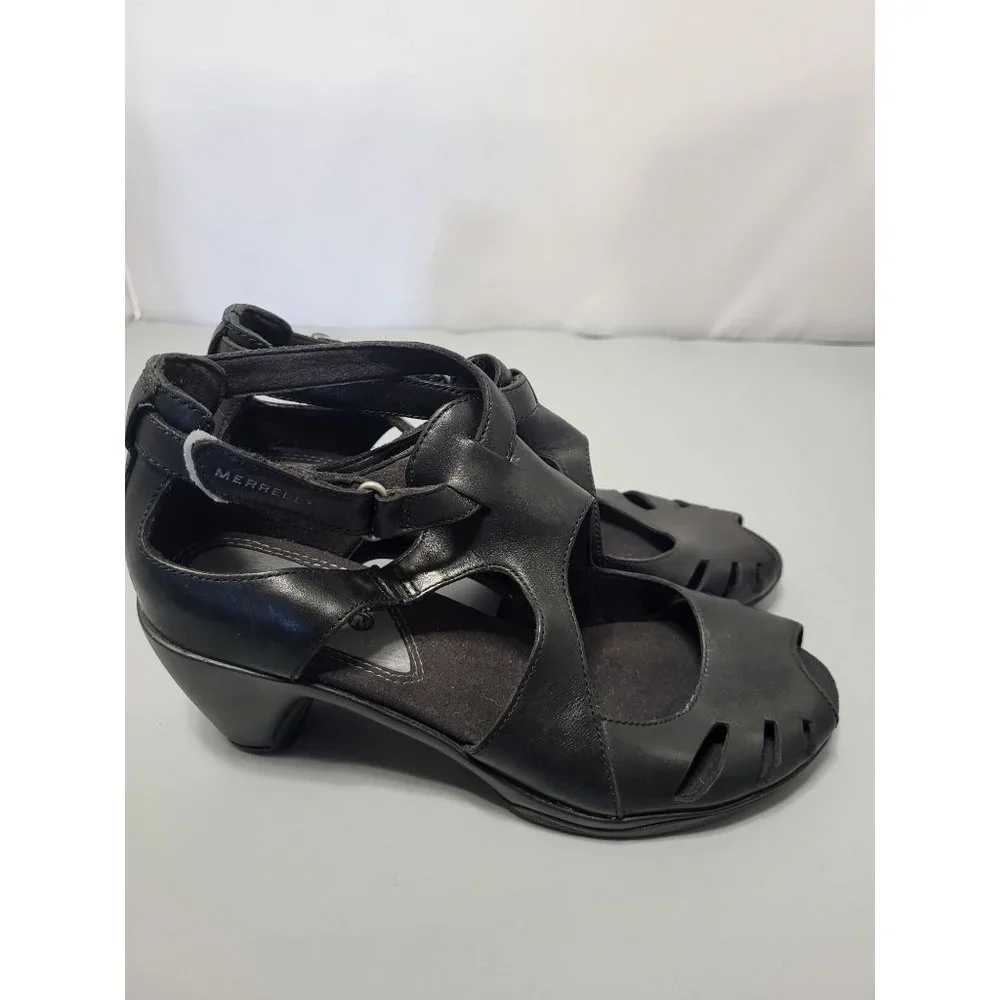 Merrell Black Cycling Performance Footwear Leather size 7 - Picture 2 of 7